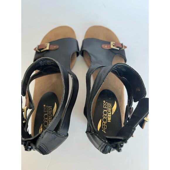 AEROSOLES Black and Brown Sandals - Picture 6 of 10